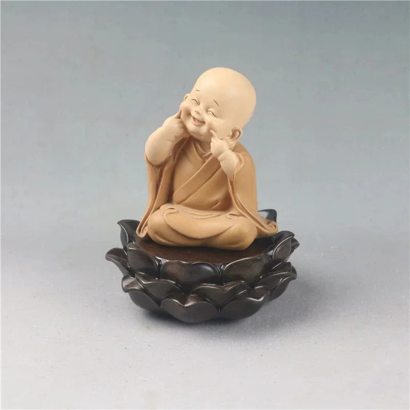 Lotus Carved Bonsai Vase Display, Wood Crafts Base, Pedestal Circle
