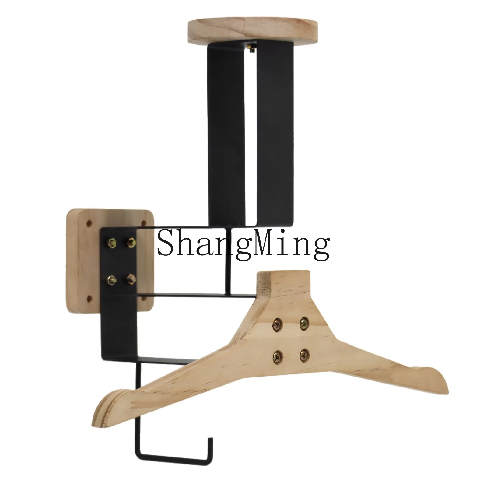 PYH simple wood color motorcycle helmet tactical equipment wall rack locomotive motorcycle helmet rack wall