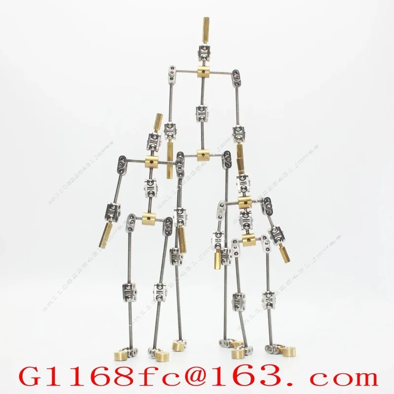 DIY Not-Ready-Made Animation Studio Armature Kit for Stop Motion Puppet with Silicone Hands Stop-motion Animation Metal Skeleton