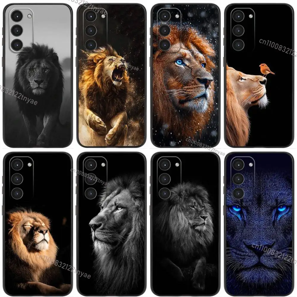 

Lion Pattern Phone Case For Samsung Galaxy A20,21s,22,31,32,52,53,72,73,80,91 Soft Liquid Silicone Black Cover