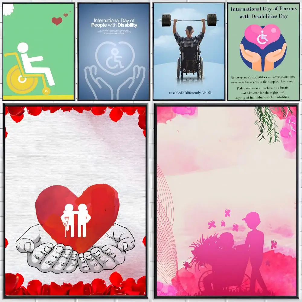 festival commemoration W‑World Disabled Day Poster Distinct Home Decor Concepts Chic Indoor Art Pieces
