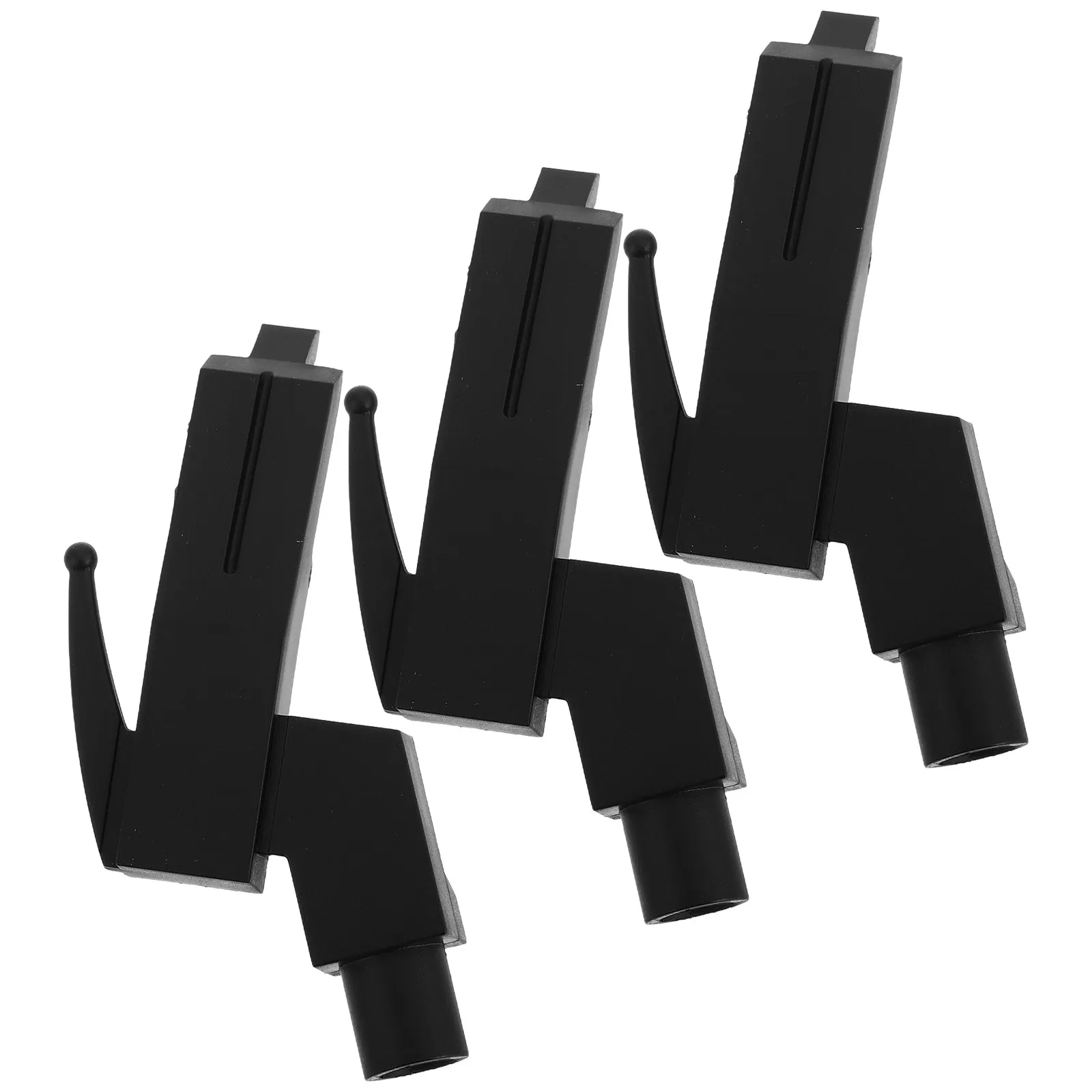 3Pcs Phono Cartridge Holder Plastic Black Stable Vibration Reduction Record Player Needle Stand Turntable Stylus Storage