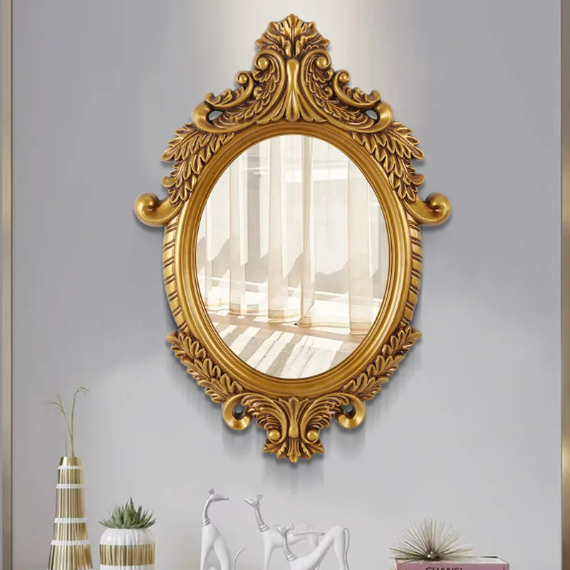 Bathroom Wall Decorative Mirror Vintage Crafts Selfie Irregular Decorative Mirror Makeup Arte De Pared Decoration Home YX50DM