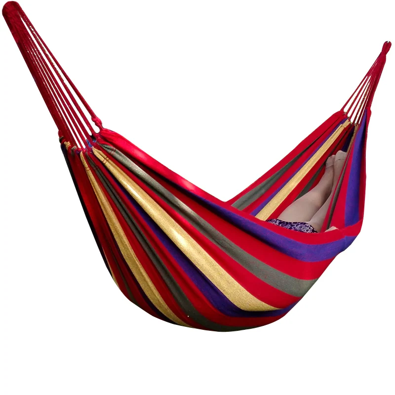 

Outdoor leisure hammock, hanging chair, single or double person, thickened canvas camping yard swing