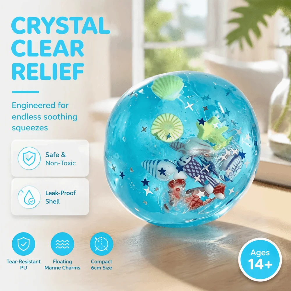Pinch Toy Shell Squishy Toy Slow Rebound Ocean Style Sensory Toy Colorful Clear Coconut Oil Scented Fidget Toy Office