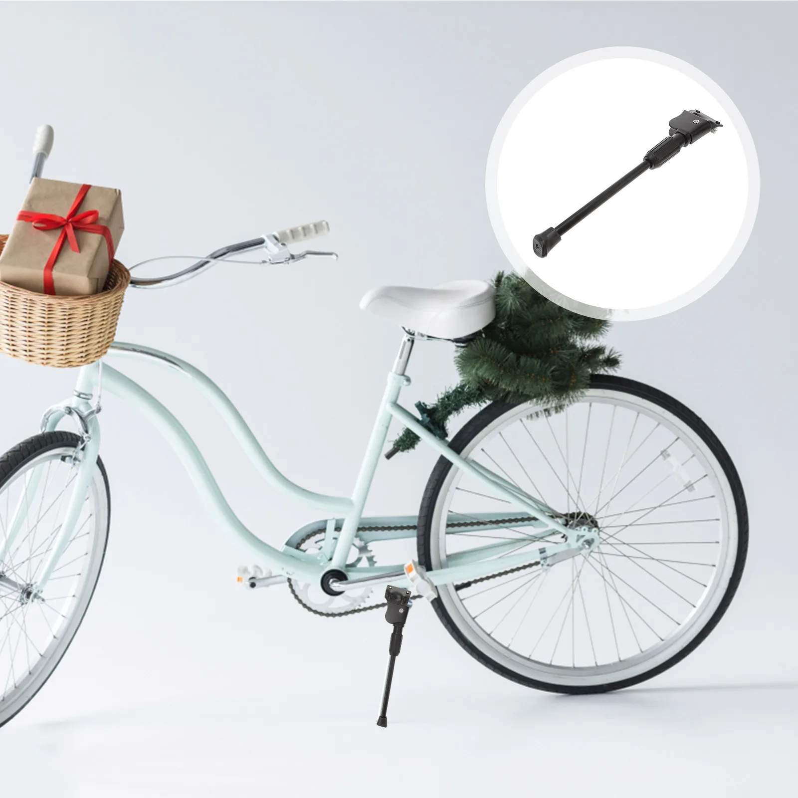 

Bicycle Kickstand Single Side Stand Folding Support Rear Mount Non Slip Durable Bike Feet 2 Holes Iron Child Riding Accessories