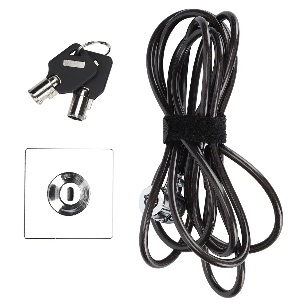 3*7 Keyhole Laptop Lock with 2 Keys with Lock Base Cable Lock 2 m Cable Swivel Joint for OS/X /Lenovo/ Asus/ iMac /Surface