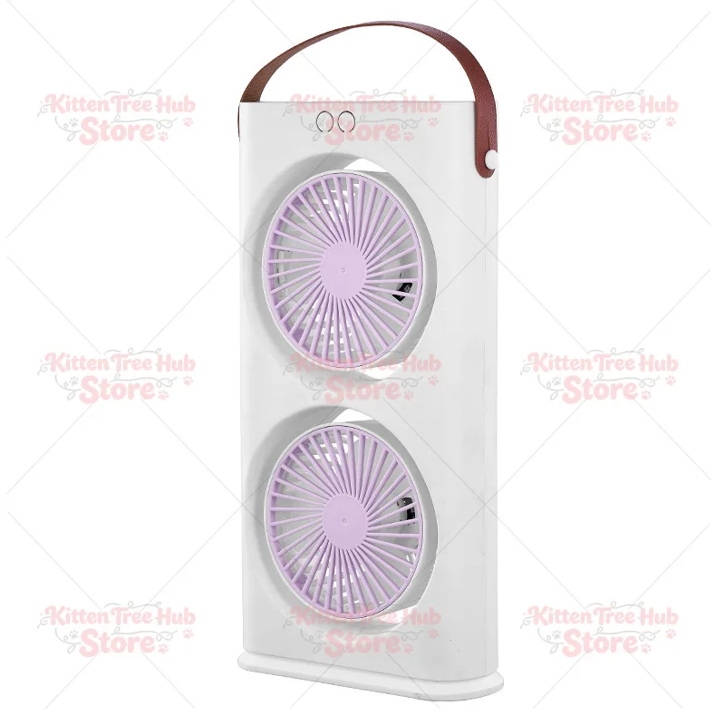 Desktop dual-head light fan, desktop circulation fan, cooling fan