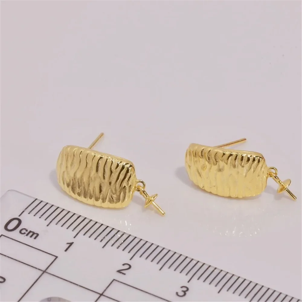 S925 Sterling Silver Pearl Earring Settings DIY Jewelry Making Supplies Blank Earring Posts for Handcrafted Accessories No Pearl