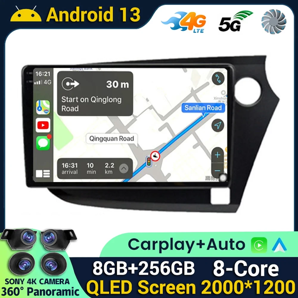 

Автомобильный мультимедийный проигрыватель Carplay с поддержкой Android 13 и GPS, Wi-Fi и 4G BT