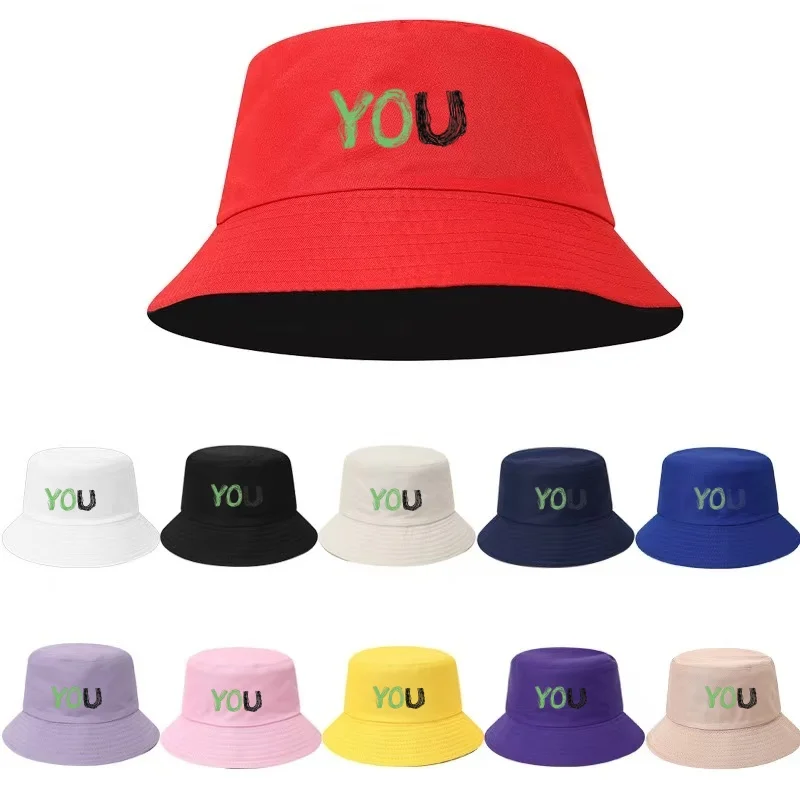 1PC Reversible Bucket Hat Two Tone Sketch YOU Print UV Sun Cap