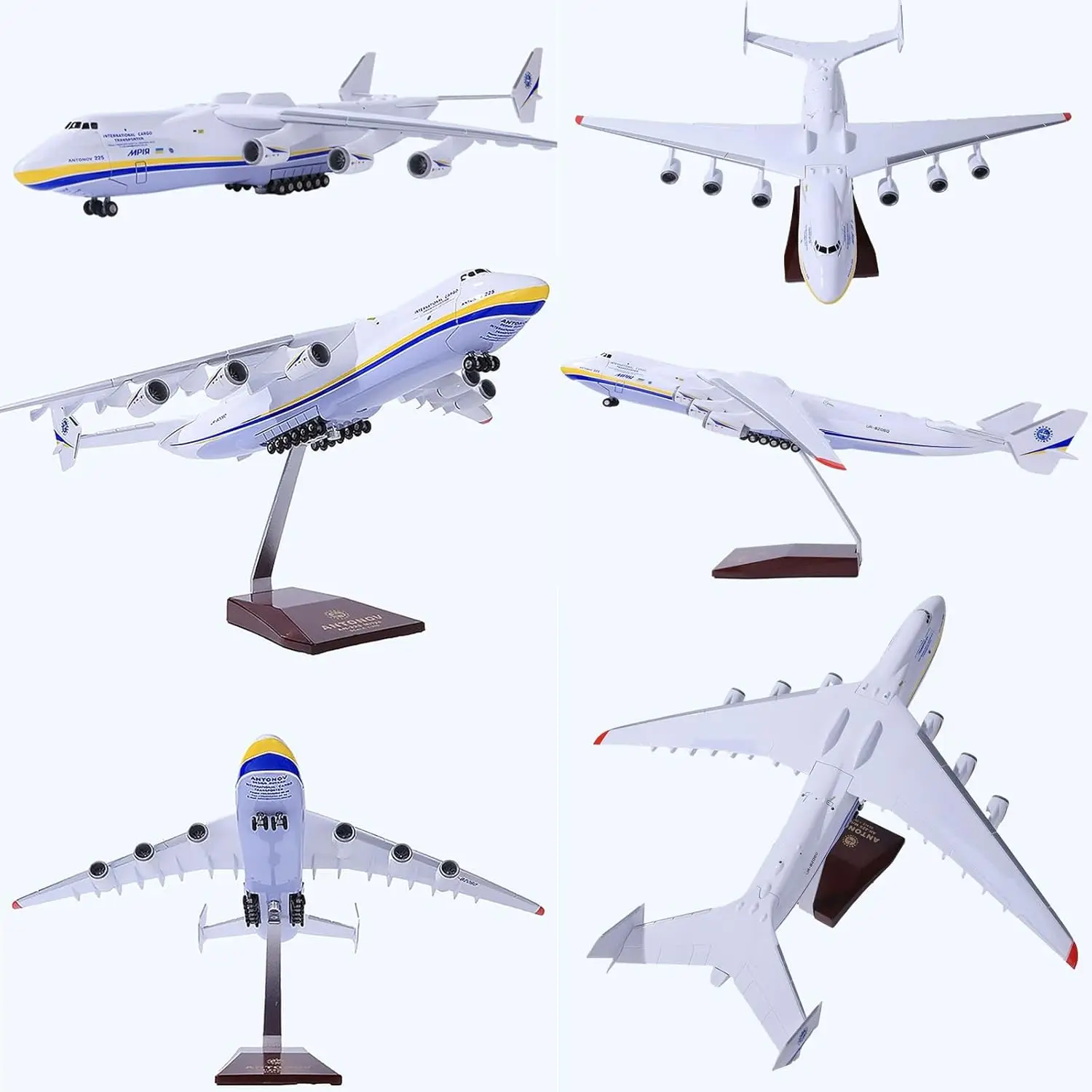 1:200 Antonov An-225 Transport Airlines Airplane Model Aircraft 42CM Resin Plastic Diecast Plane an225 For Home Office Decoratio