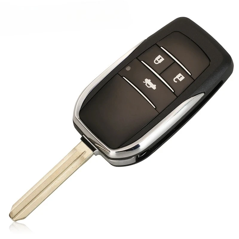 ترقية 2/3/4 زر الوجه مفتاح القضية لتويوتا ريز كامري Rav4 يارس كورولا 4 عداء أفلون للطي سيارة مفتاح بعيد قذيفة