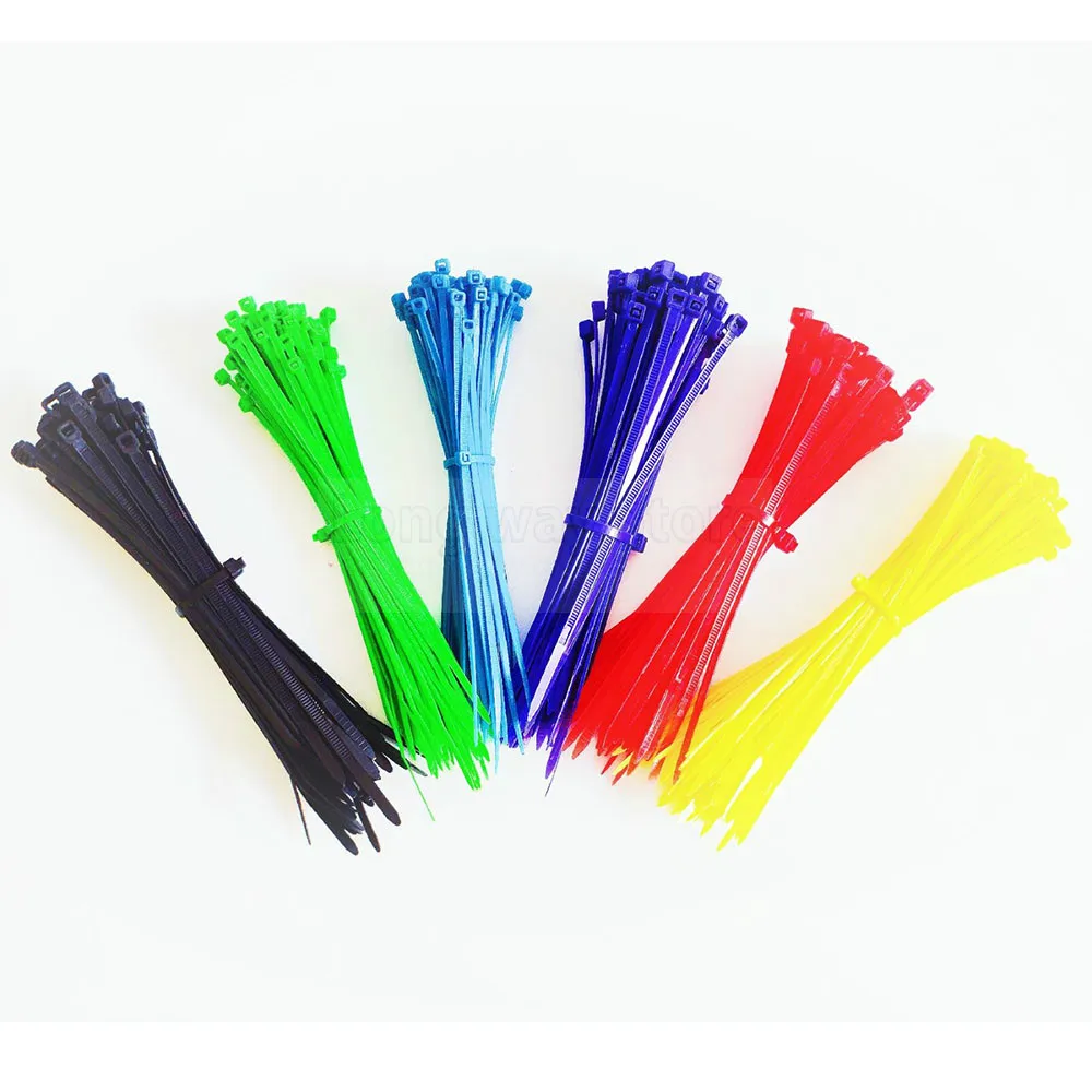 PVC nylon Cable Organizer Colored Ties Plastic Wire Zip Ties Self-lock Fasteners Electric Cable Wire Organizer