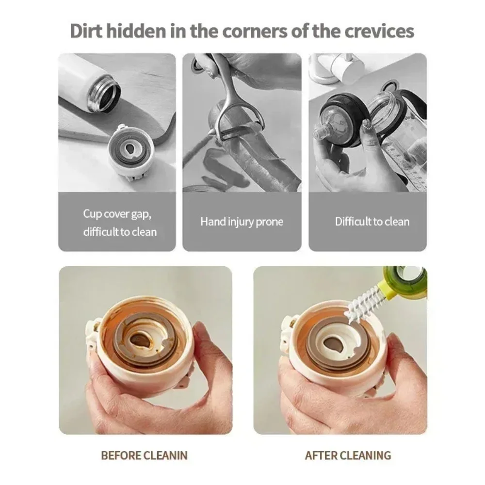 Esay to Use PP Cleaning Brush Multifunctional Cleaning Tool Cup Brush Gap Cleaner Bottle Cleaning