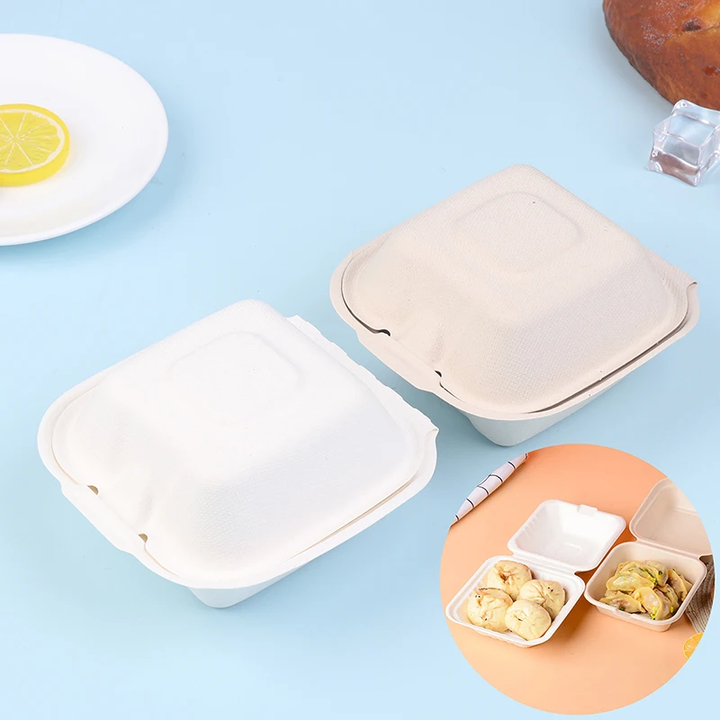 Bun Packing Box, Disposable Lunch Box, Hamburger, Fast Food, Bento Takeaway Box