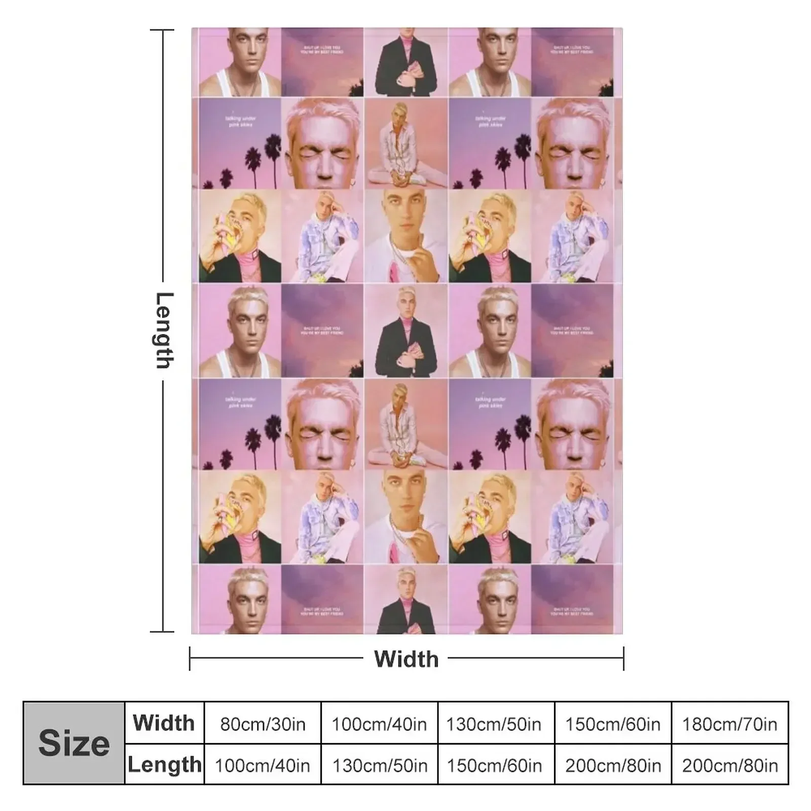 LANY Paul Klein Wonderland Pink Throw Blanket Thermal Travel Sofa Camping Stuffeds Beach Blankets