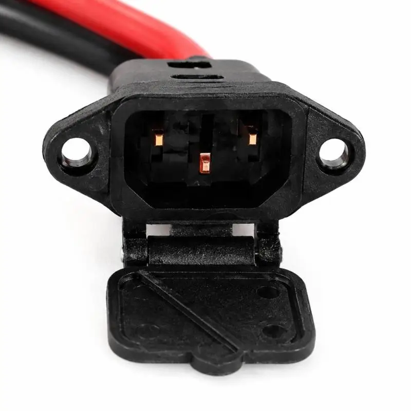 31BA XT90 Power Connection Extension with Two Tune Silicone-Insulated Cord & a Mountable Three-Contact Inlet with Cover