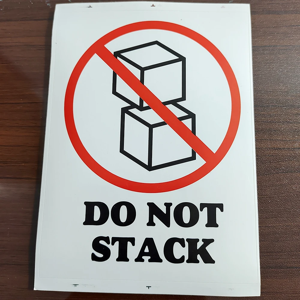 50pcs DO NOT DOUBLE STACK Box Label Shipping Safety Warning Sticker Protect Products From Damage During Carton Transfer