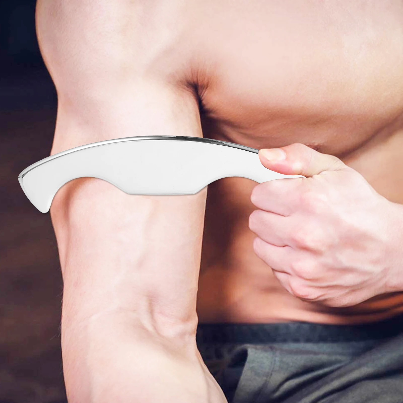 

Stainless Steel Fascia Knife Muscle Massager Small Sports Scraper Guasha Portable Ergonomic Design Anti Sweat Non Slip