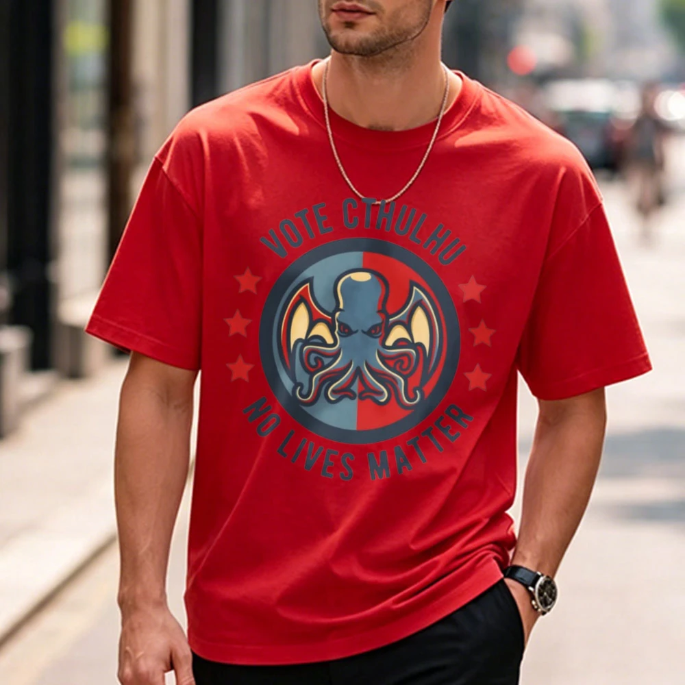 Vote Cthulhu Shirt No Lives Matter | Eldritch Horror Lovecraft Call of Cthulhu RPG Gift Graphic T Shirts Harajuku Men Clothing
