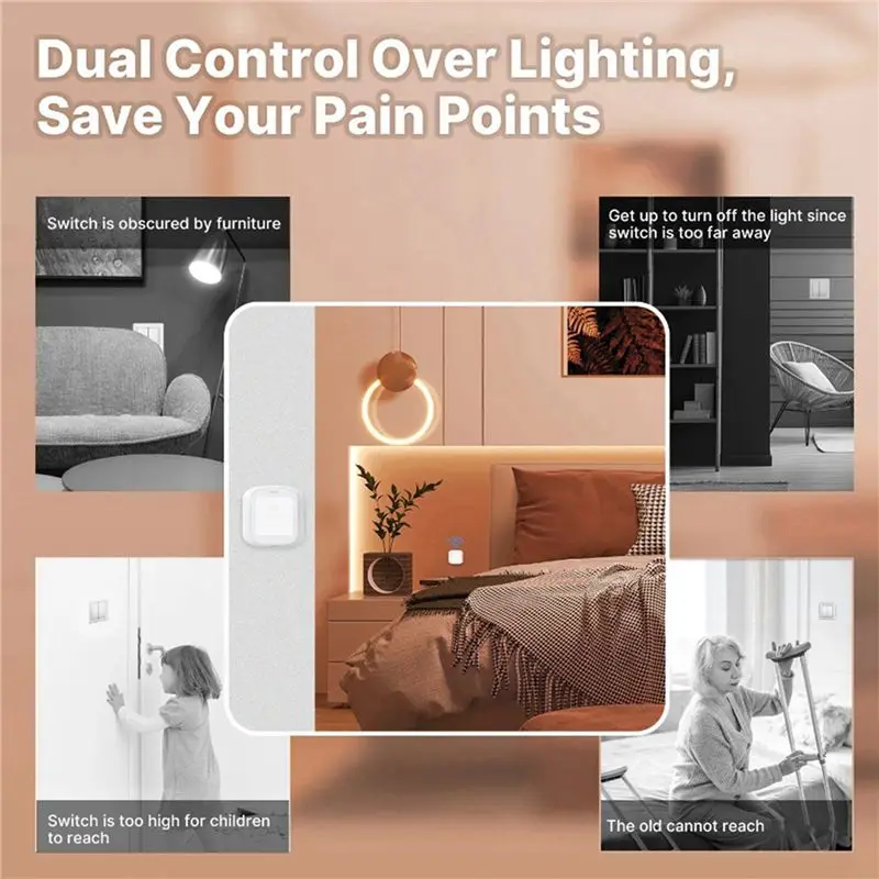 DT51 3x Tuya WiFi Smart Scene Switch, Wireless Button, Low Power, No Wiring, for One Tap to Run, White