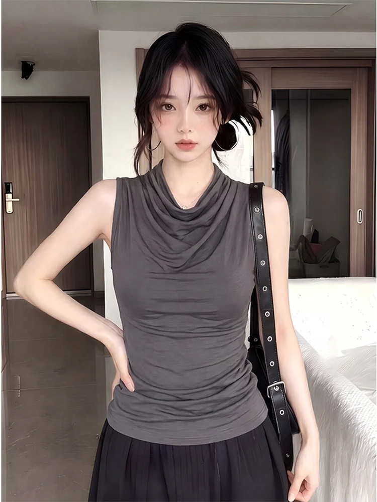 9999 Short Sleeve Women's T-shirt Korean Style Slim Fit Commute Style Summer Season No Sleeve Other 100% Fabric Composition