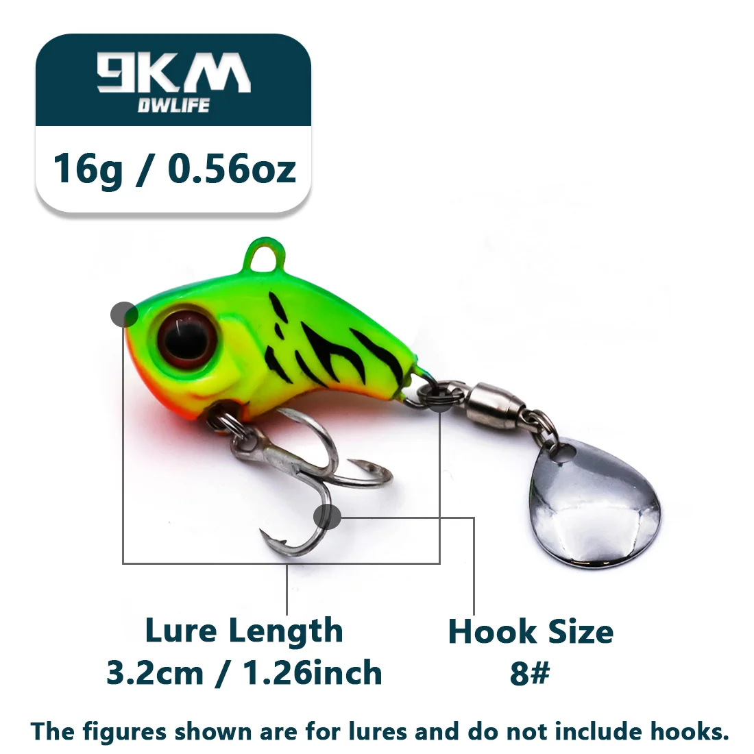 VIB Angelköder, Schwanzspinnköder, Crankbait-Köder 7~21g, Angellöffel-Köder, Blattköder, sinkende Köder, Bass-Angeljigs, Angelköder-Zubehör