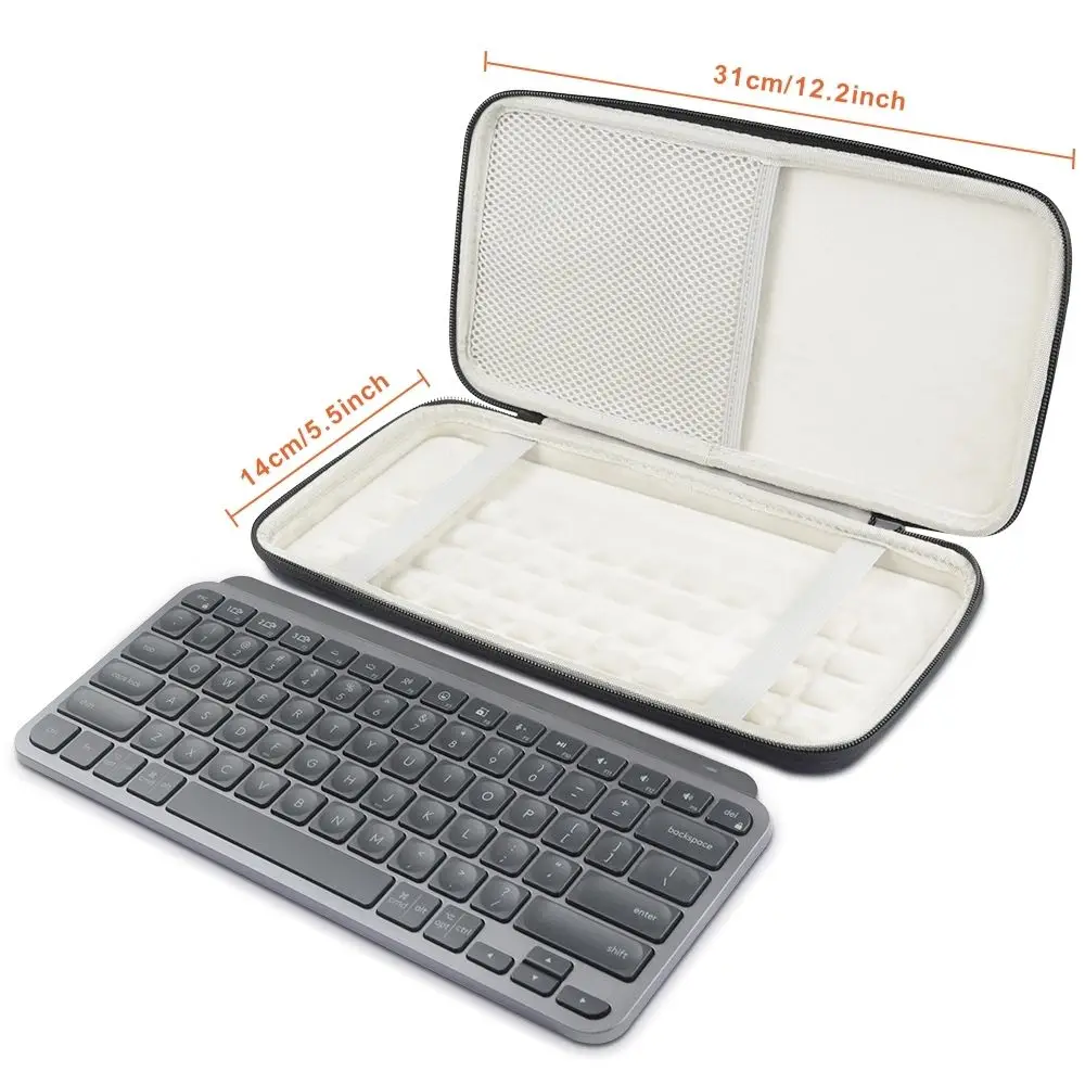 Portable Carrying Case Bag for MX Keys Waterproof EVA Hard Shell Wireless Bluetooth Mechanical Keyboard Storage Box