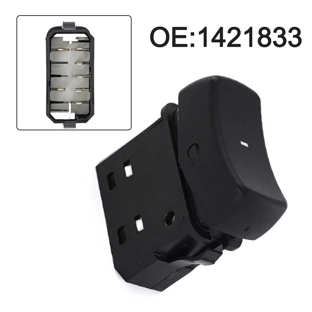

1pcs Black NEW Electric Power Window Switch For Scania Truck OEM 1421833
