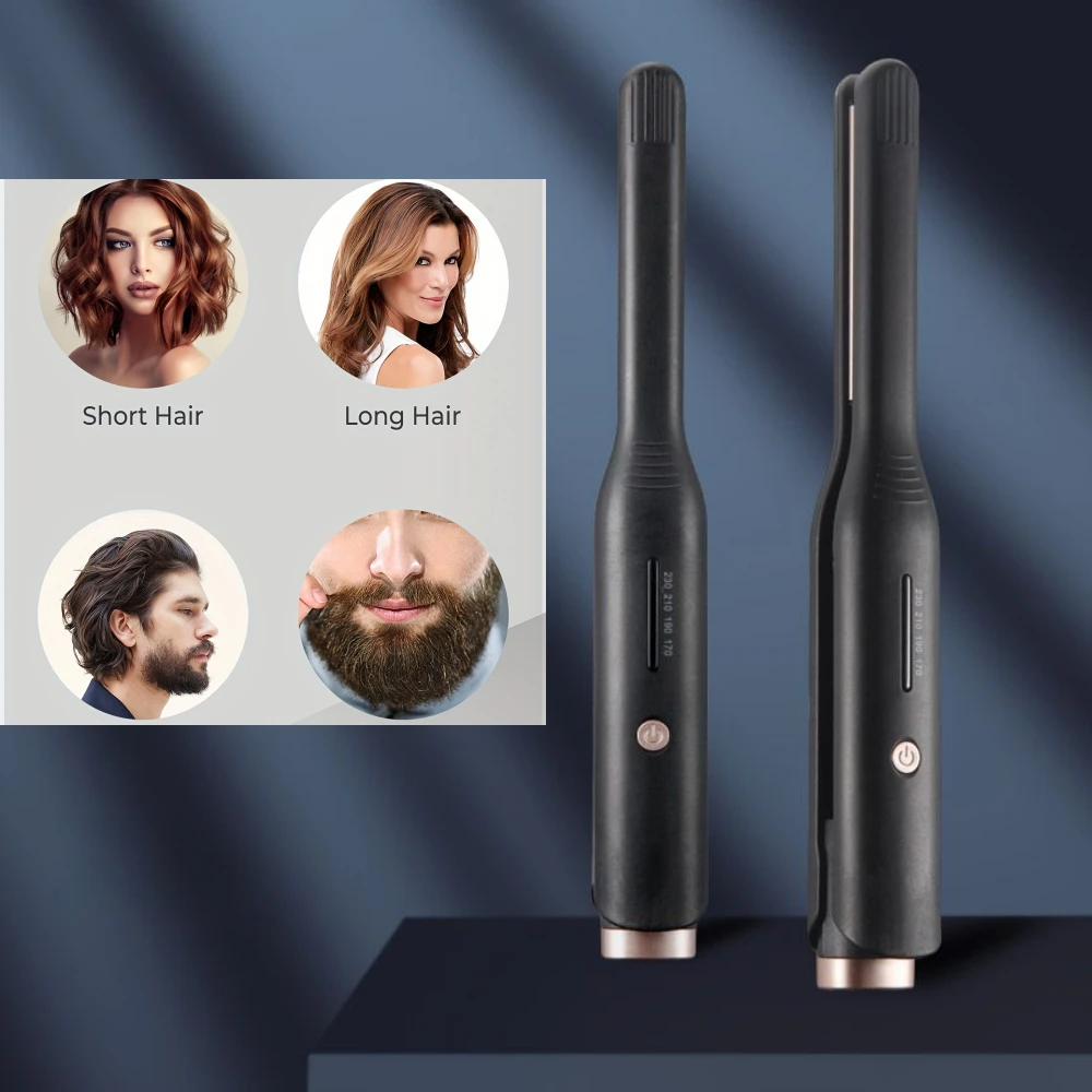 

2 In 1 Hair Straightener & Curler Small Flat Iron Ceramic Hair Crimper Corrugation Short Hair Straightening Curling Styling Tool