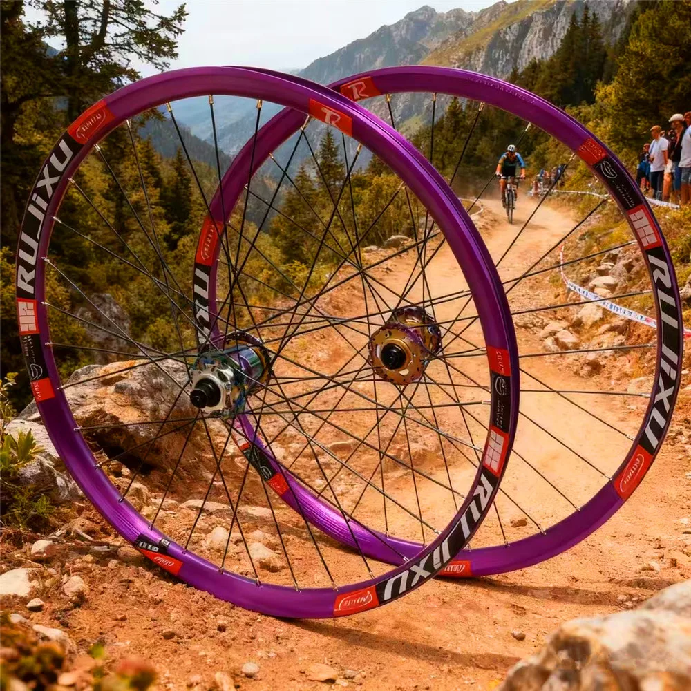RUJIXU outer width 35mm inner width 30mm.32H high strength mountain bike wheelset 26 27.5 29 disc brake wheel set