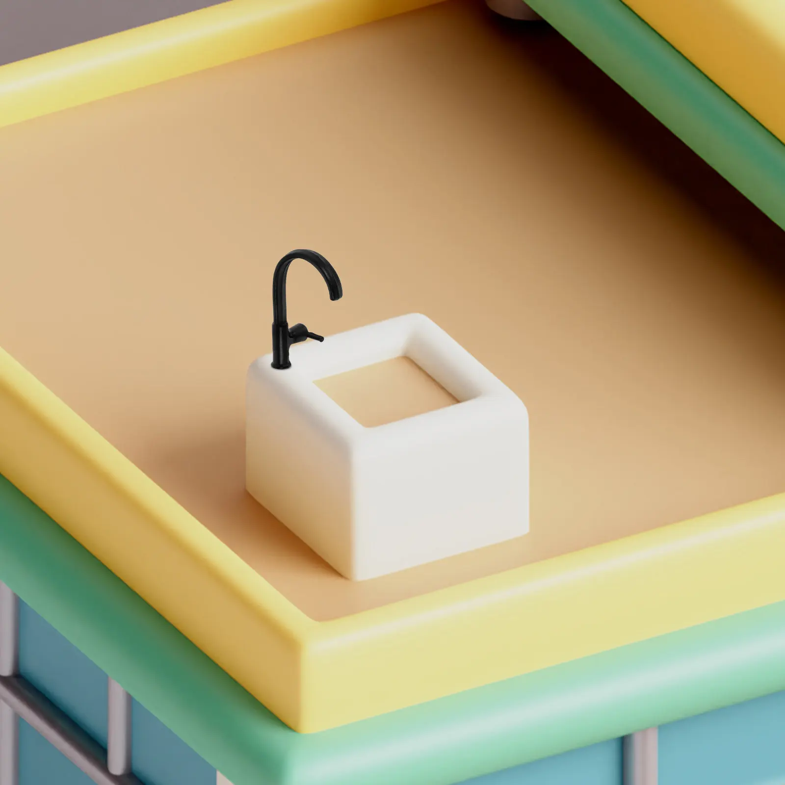 

Черный миниатюрный смеситель 1:12, реалистичный кран для ванной, аксессуар для раковины, миниатюрный декор для ванной комнаты, аксессуар для кукольного домика