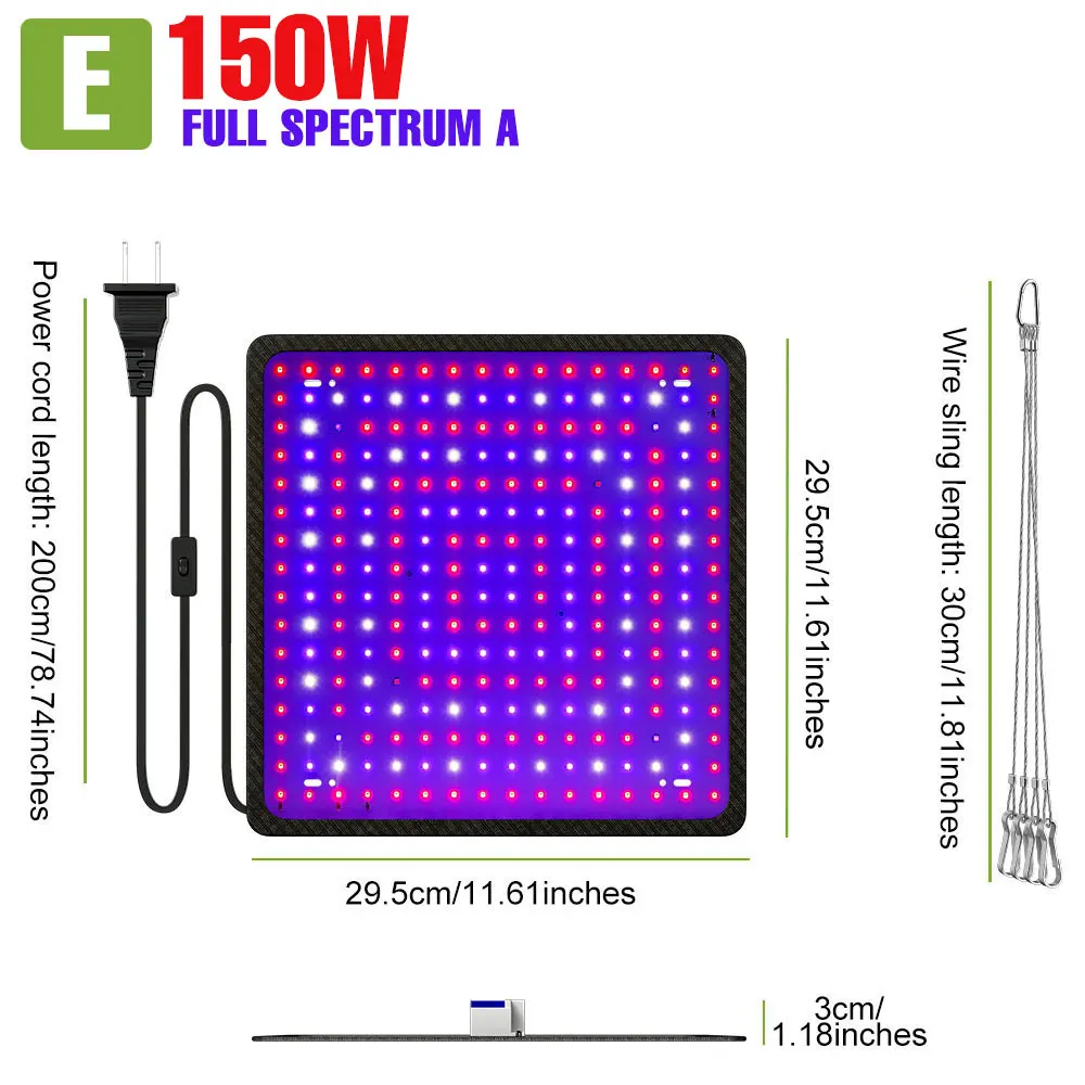 150W LED Volledige Spectrum Kweeklampen Quantum Board Teelt Lamp US/EU Plug Voor Indoor Bloem Kas Tent tomaat Groenten