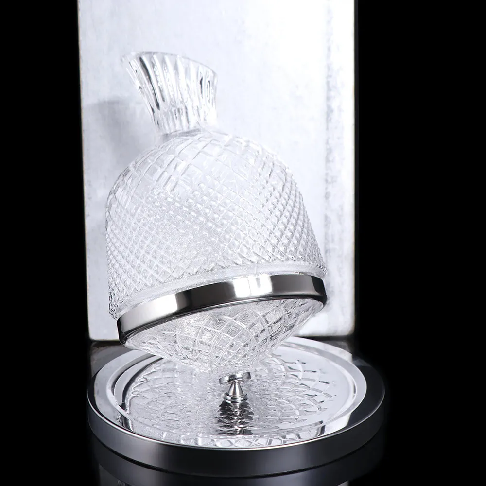 Household 1500ml Crystal Glass 360 Rotating Decanter with Base Thickened Wine Aerator Tumbler Design Wine Dispenser Bar