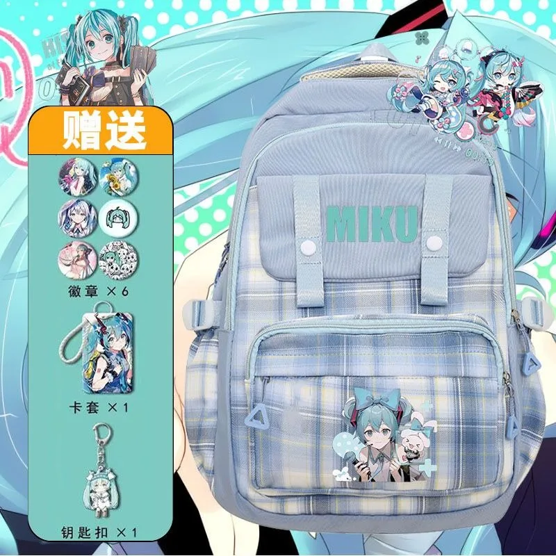 Cartoon Hatsune Miku Joint Primary School Students Large Capacity Print Lightweight Boys and Girls High-Pretty Backpack