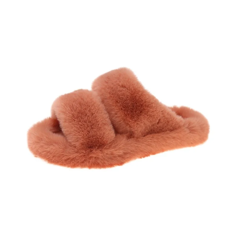 2022 Winter Fashion Soft Warm Comfort Flat Fur Slipper Brand Designer Slip on Loafers Mules Flip Flops Casual Ytmtloy Indoor