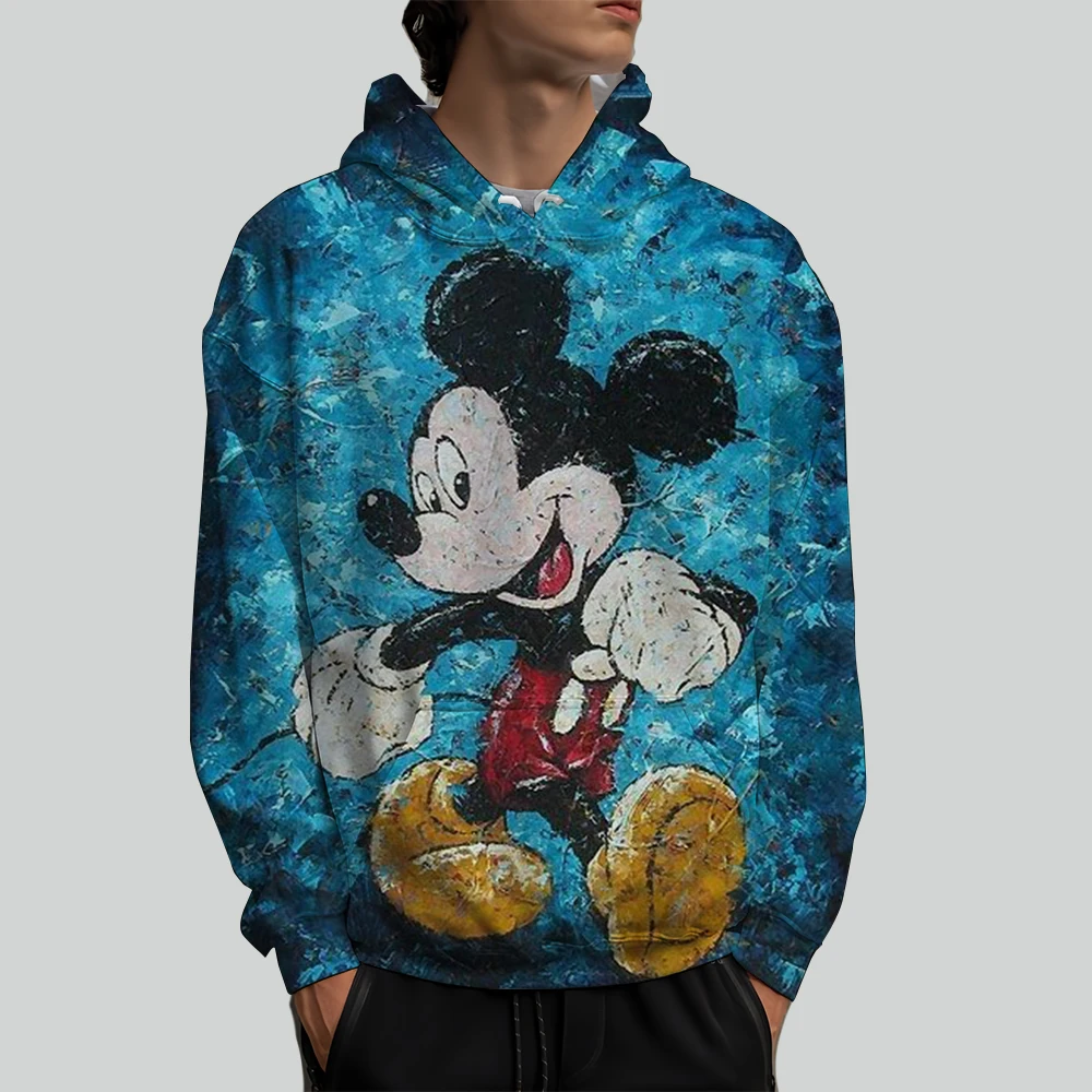 Mickey Mouse Boys Hoodie Disney Girls Hoodie 3D Printed Children Pullover MINISO Men's Hoodie New Fashion Men's Clothing