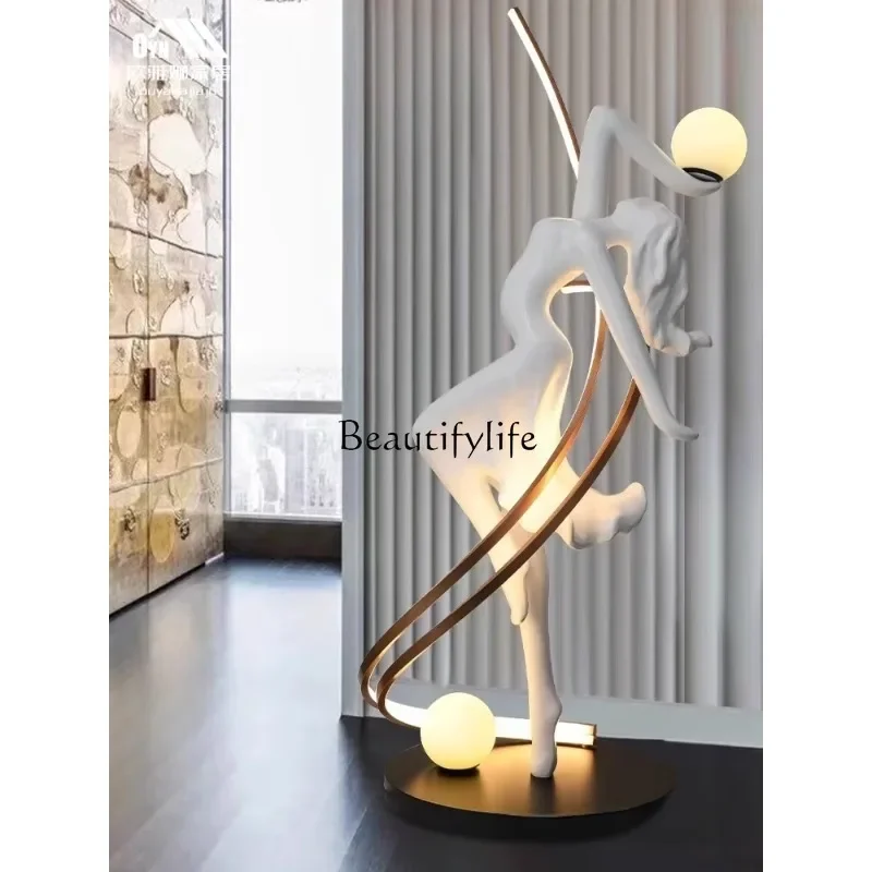 

FG40Abstract Sculpture Floor Ornaments Luminous Dance Goddess Art Personality Decoration