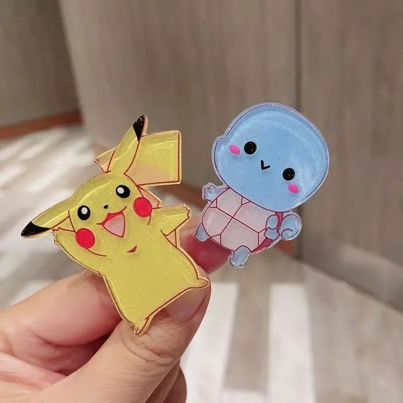 Cute Hair Clip Cartoon Acrylic Pokémon Pikachu Hair Clip Bangs Clip Side Clip view 3