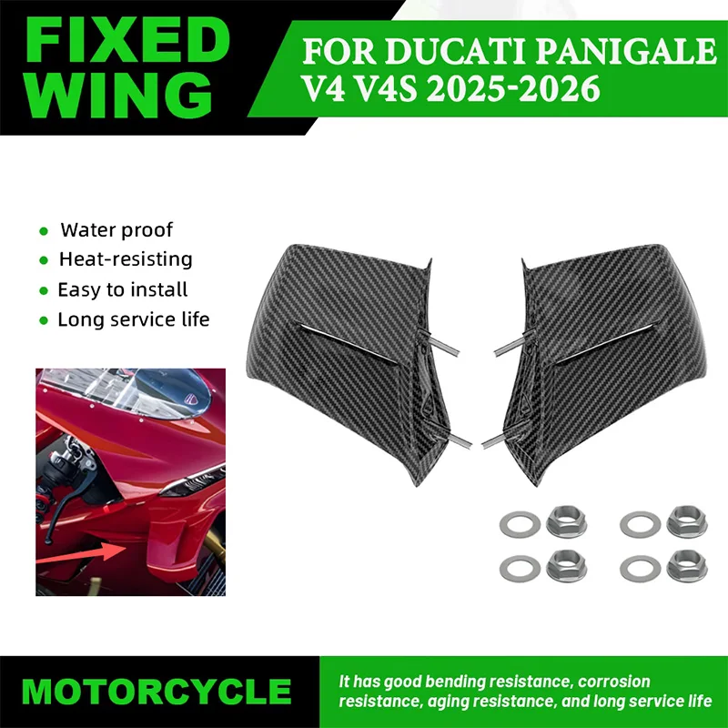 

For DUCATI PANIGALE V4 V4S 2025-2026 ABS Motorcycle Fixed Wing Spoiler Front Aerodynamic Wing Side Winglet aileron Fairing