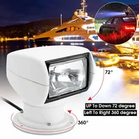 Marine Boat Spotlight Remote Control Waterproof LED Searchlight 360 Degree 100W for Truck Off Road Car Boat Marine Driving Light