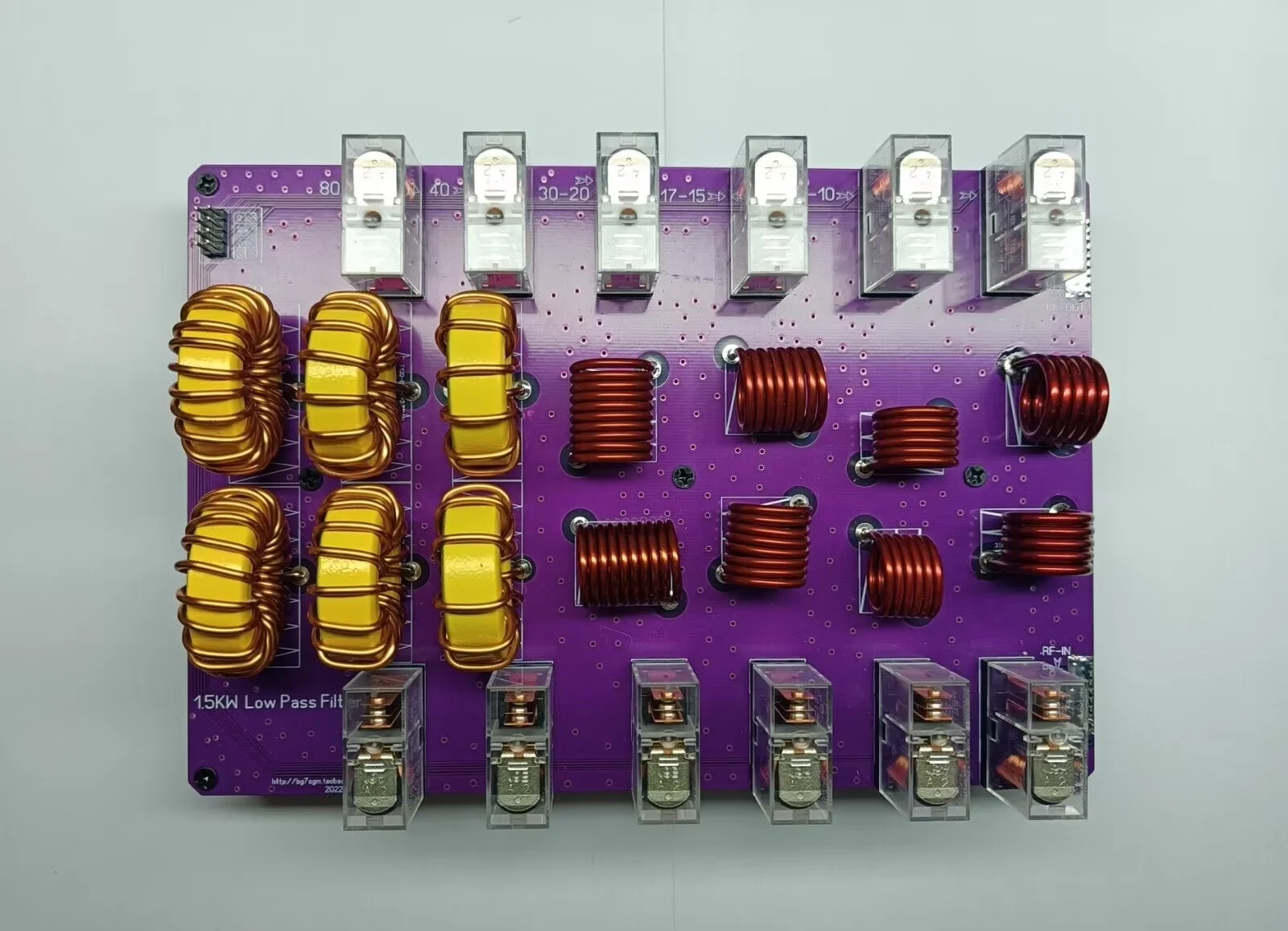Low Pass Filter Board Shortwave HF 10 Band 1500W 1.8-54MHZ Support SSB/CW/FM