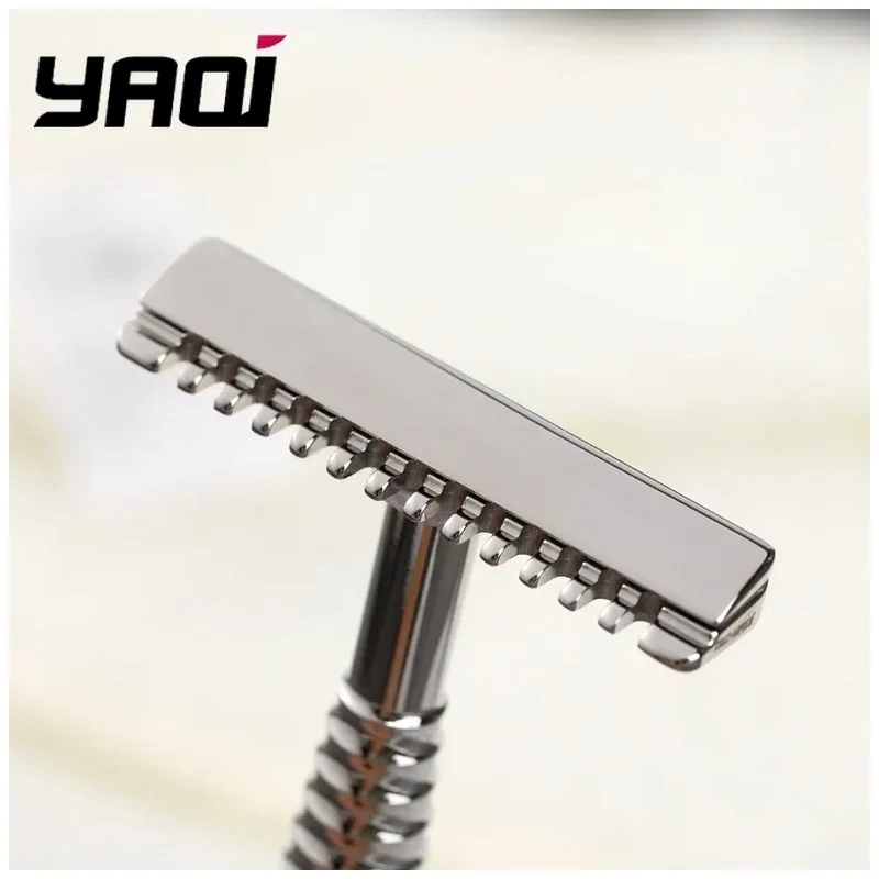 Romulus Open Comb YAQI Safety Razor Polished 316 Stainless Steel AC Blade Single-Edged Mens Shaving