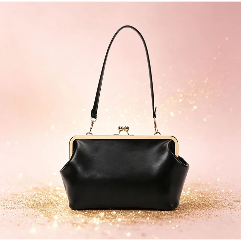 Retro-Rahmen-Clutch-Handtasche im europäisch-amerikanischen Stil, große Muscheltasche, Designer-Luxus-Abendtasche, modische Schultertasche – Detail 12