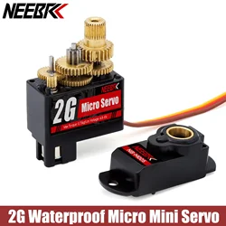 NEEBRC 2g Mini Servo Metal Gear Digital Servo Waterproof Coreless Motor for RC Micro Car Fixed-wing Plane Helicopter Robot Toys