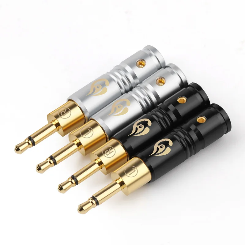 Audiophile Jack 2.5mm Mono Earphone Plug For HD700 2.5 hd400i HiFi Headphone Wire Connector 2.5 Minijack Soldering Audio Adapter