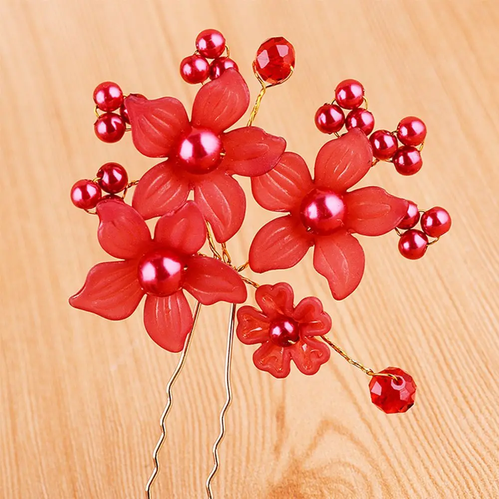 Belle épingle à cheveux tressée en perles pour mariée, fleur, coiffure, pince à cheveux, accessoires de mariage