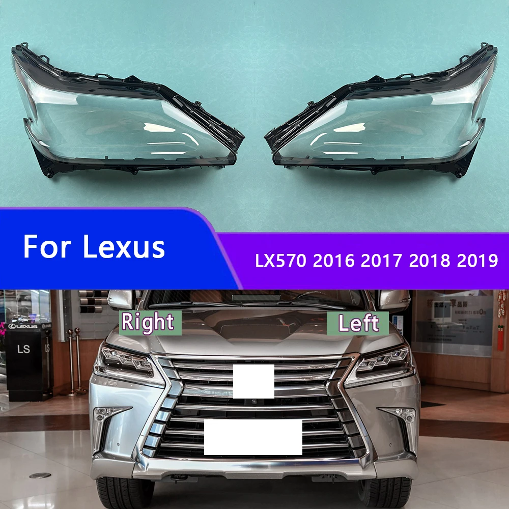 

For Lexus LX570 2016 2017 2018 2019 Headlight Cover Transparent Lens Headlamp Shell Replace Original Lampshade Plexiglass