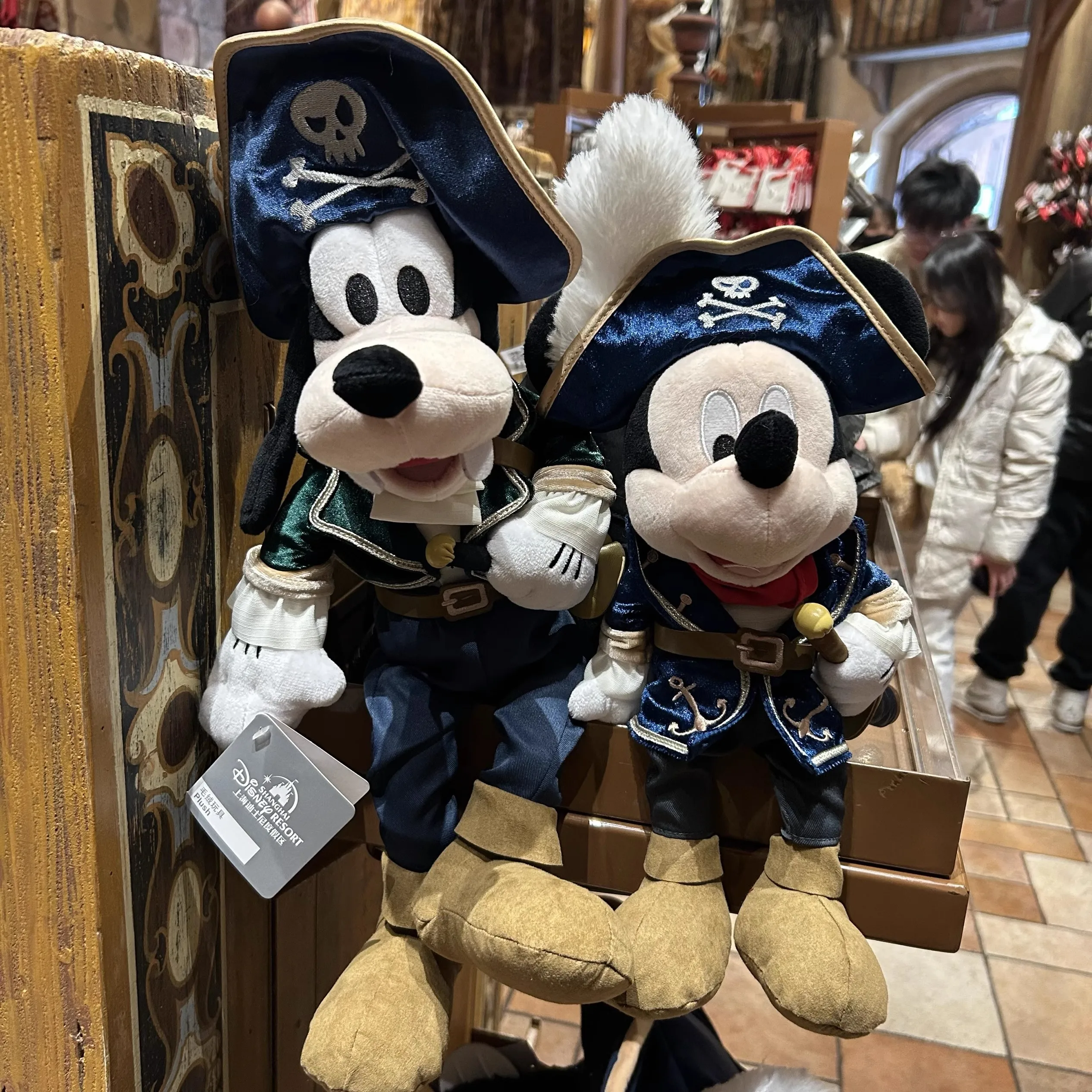 

Оригинальный Шанхай Дисней 2024, новый пират Микки Гуфи, кукла, плюшевая игрушка, брелок, подвеска